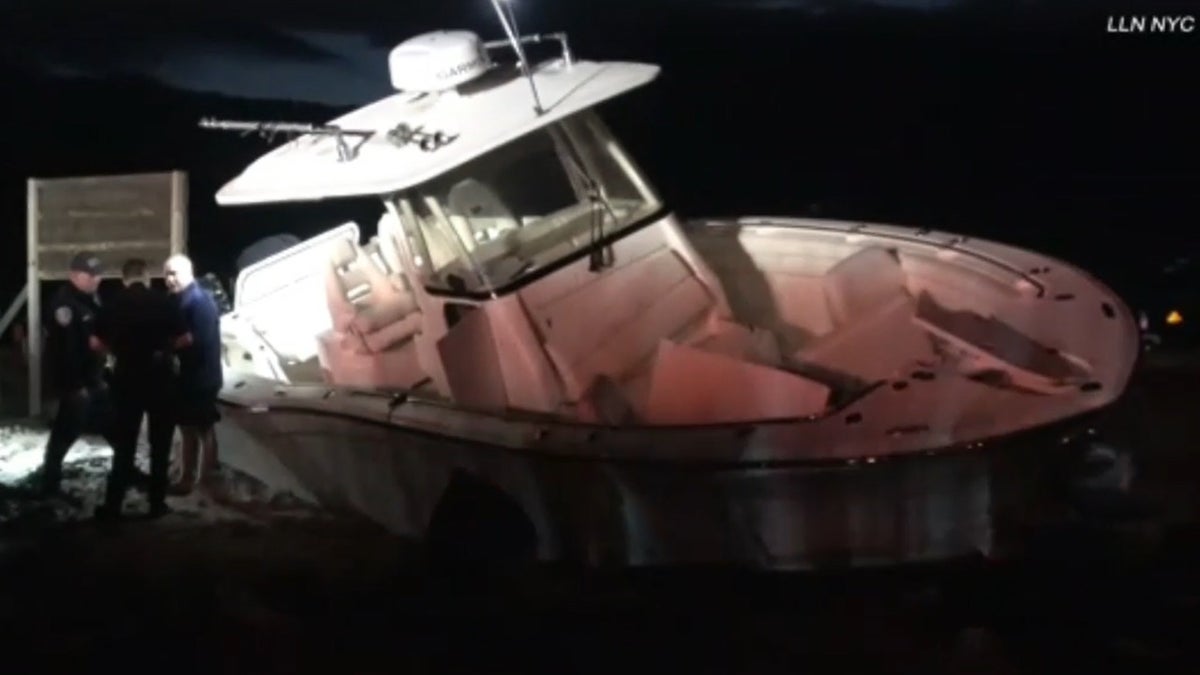 boat crash at Meschutt Beach