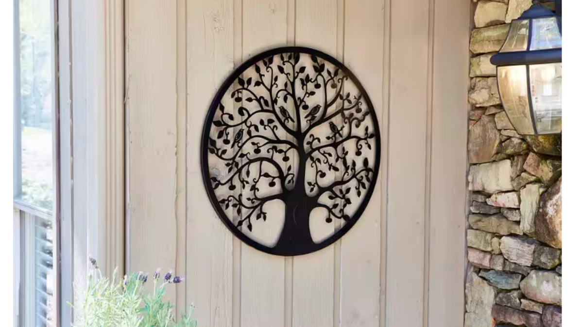 Add some art to your outdoor walls.