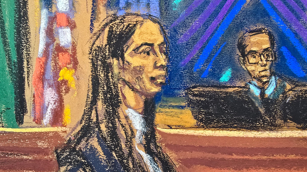 Courtroom sketch of proceedings in the Sean Diddy combs trial on sex charges