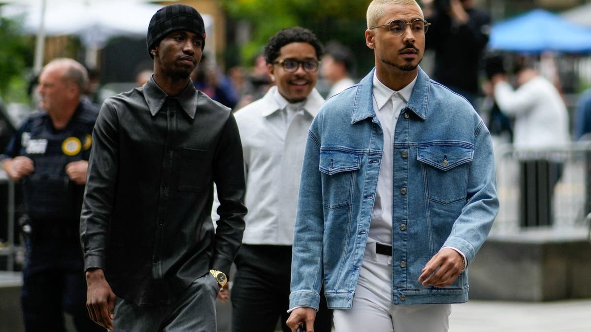 P. Diddy's sons show up to the courthouse for his trial.