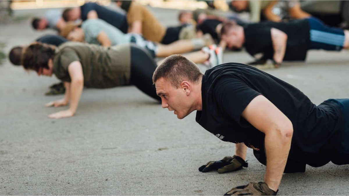 Soldiers push-ups
