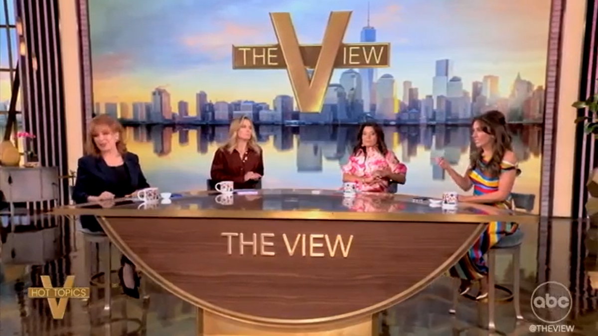 Co-hosts of "The View" seated at their table