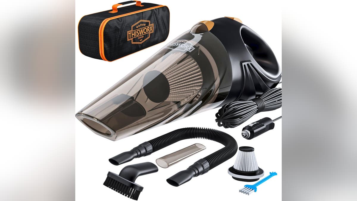 This vacuum comes with an extra-long cord to give you ample room.