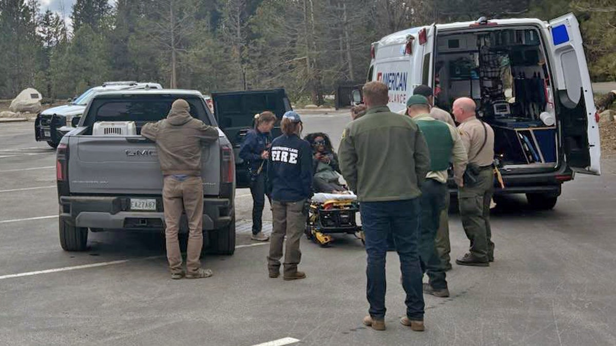 First responders treat Tiffany Slaton