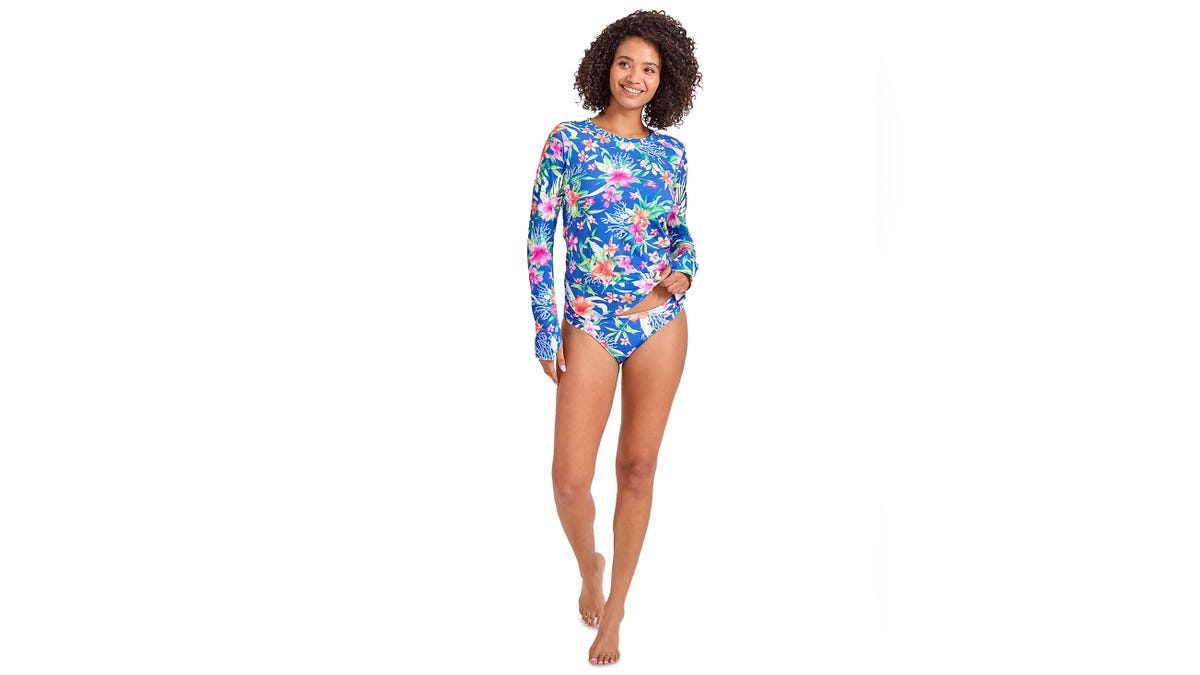 This long-sleeve rashguard from Tommy Bahama features a pretty floral print.