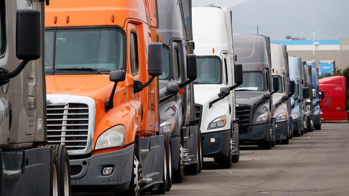 Trucks near the southern border