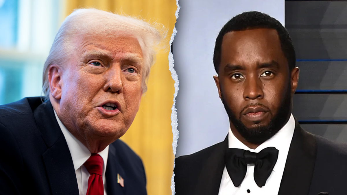Trump, left; Sean "Diddy" Combs, right
