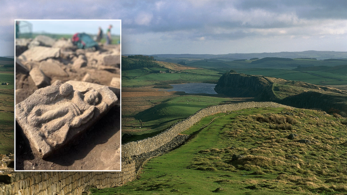 Split image of discovery, hadrian's wall