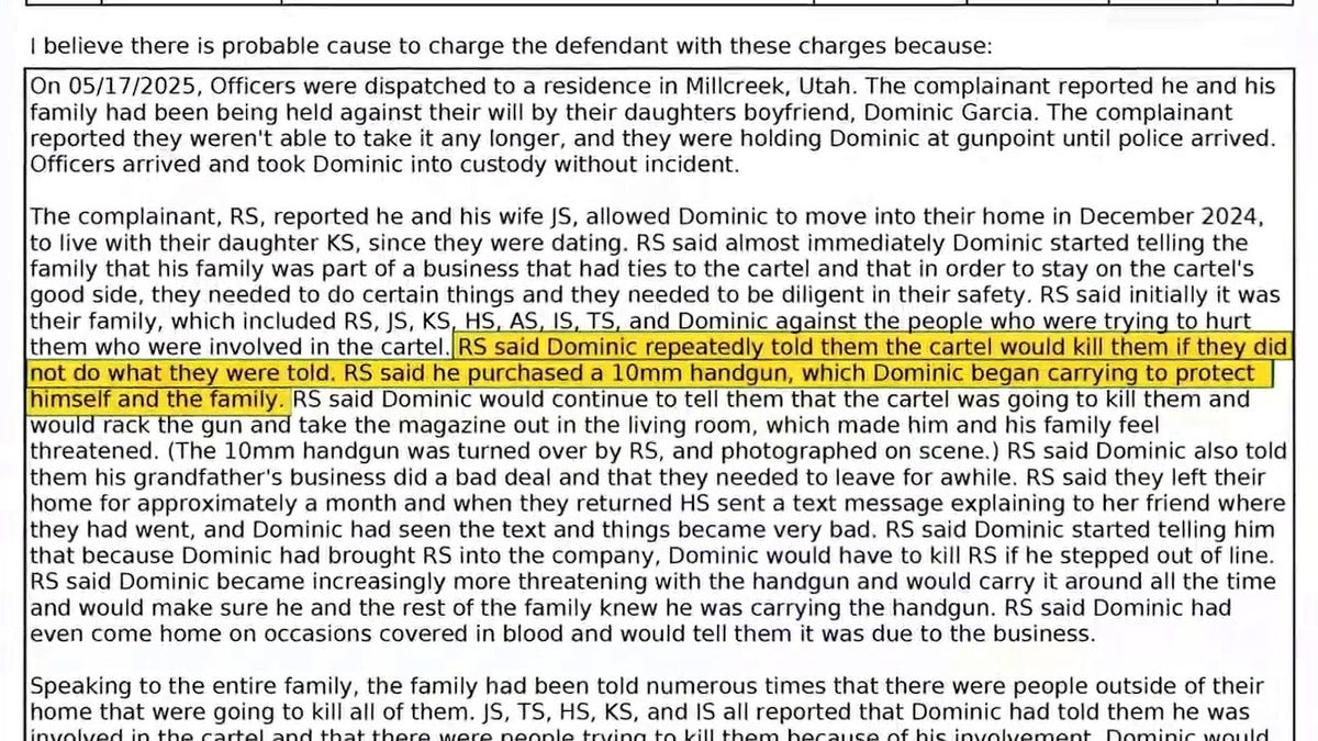 Probable cause statement