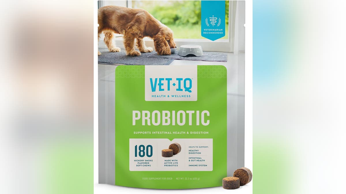 This chewable supplement contains live probiotics.