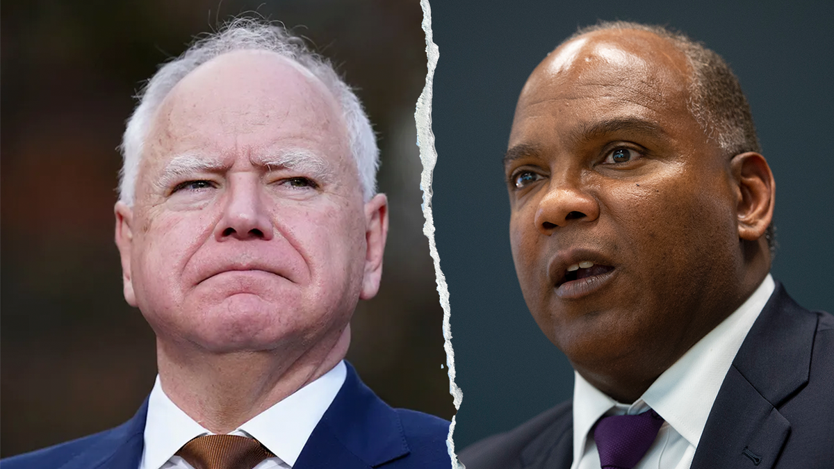 Tim Walz, left; Kendall Qualls, right