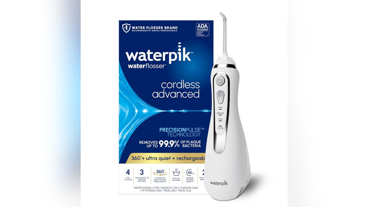 Make the switch to a water flossier for better oral health.