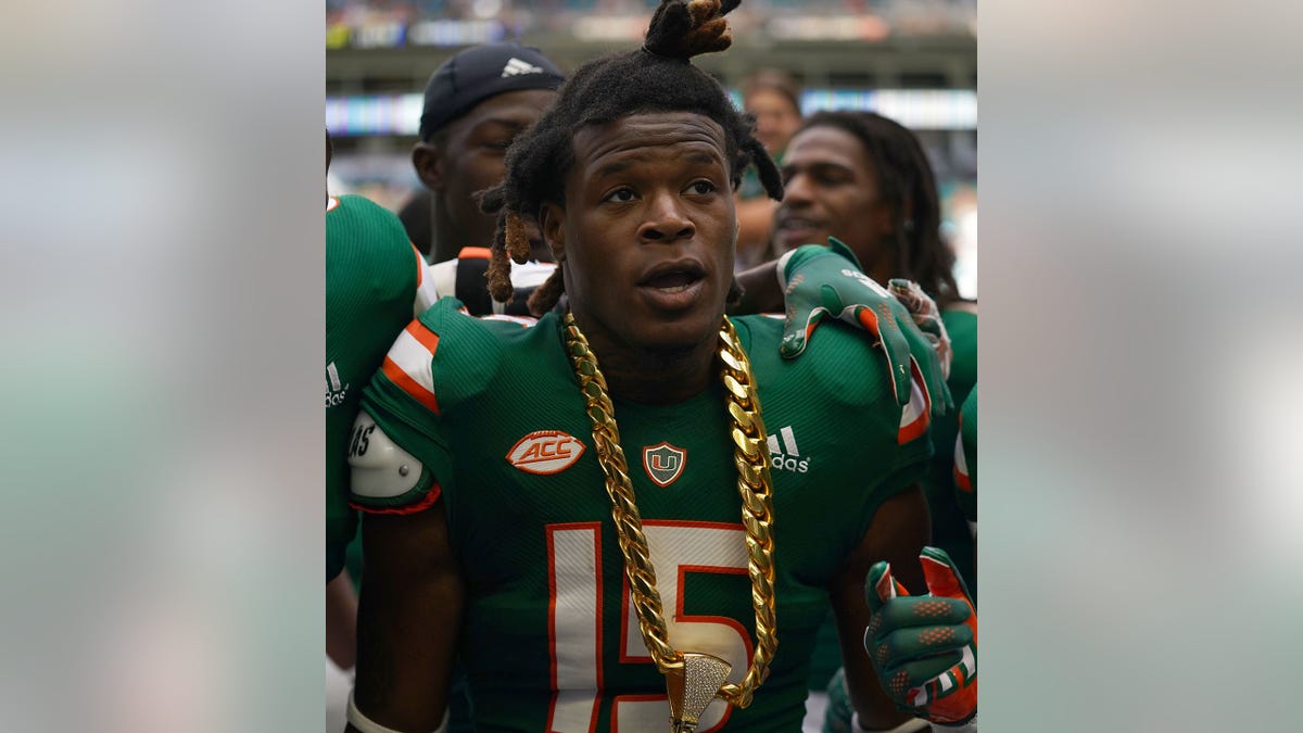 College football player charged with murder after Florida bar fight 3 Avantae Williams celebrates