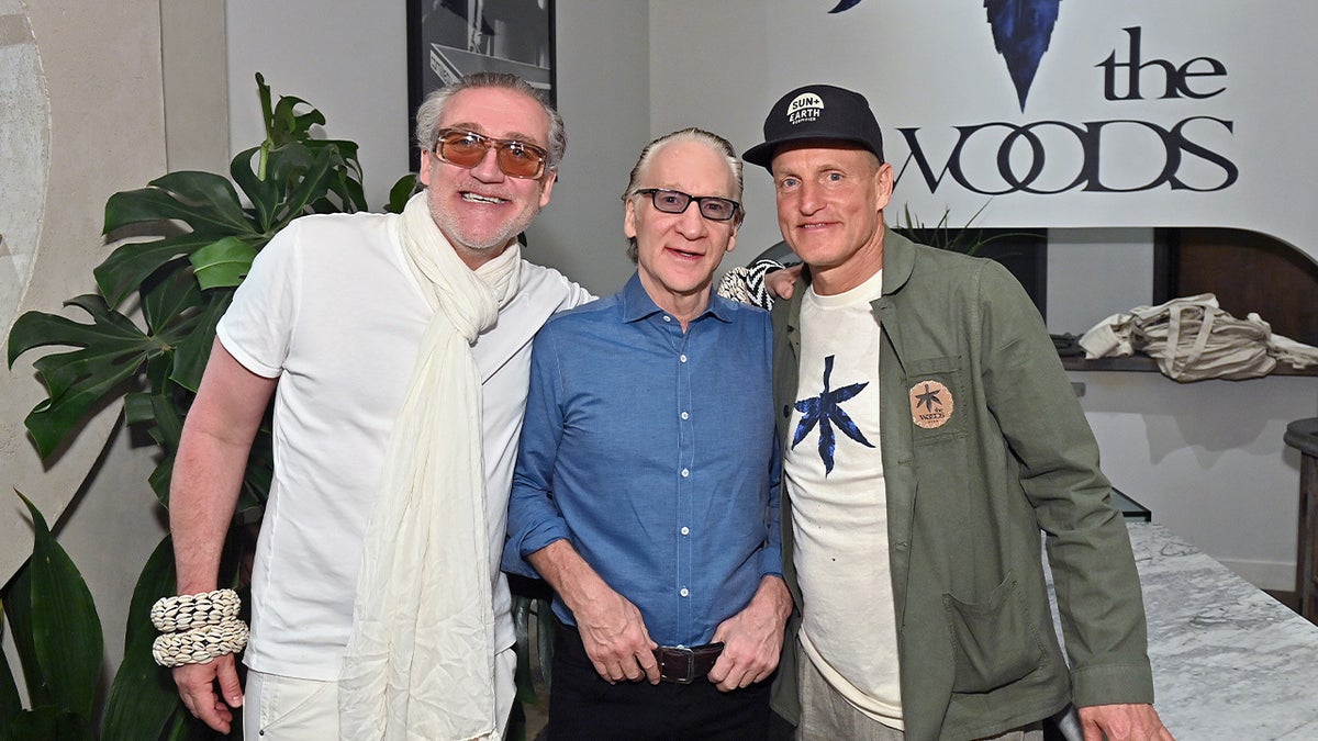 Thomas Schoos, Bill Maher, and Woody Harrelson