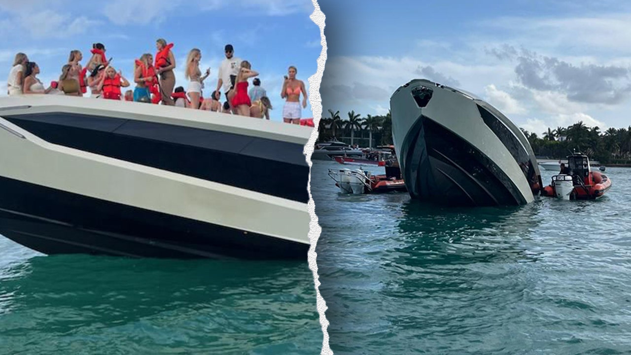 【激レア】The Rising Sun – Miami Bump $4M Lamborghini yacht partially sinks in Miami Beach, 32 aboard