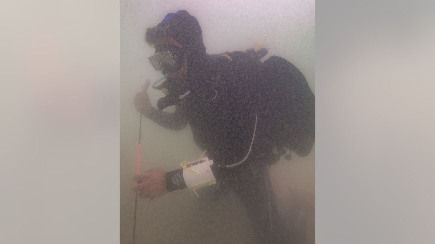 diver exploring dutch wreck