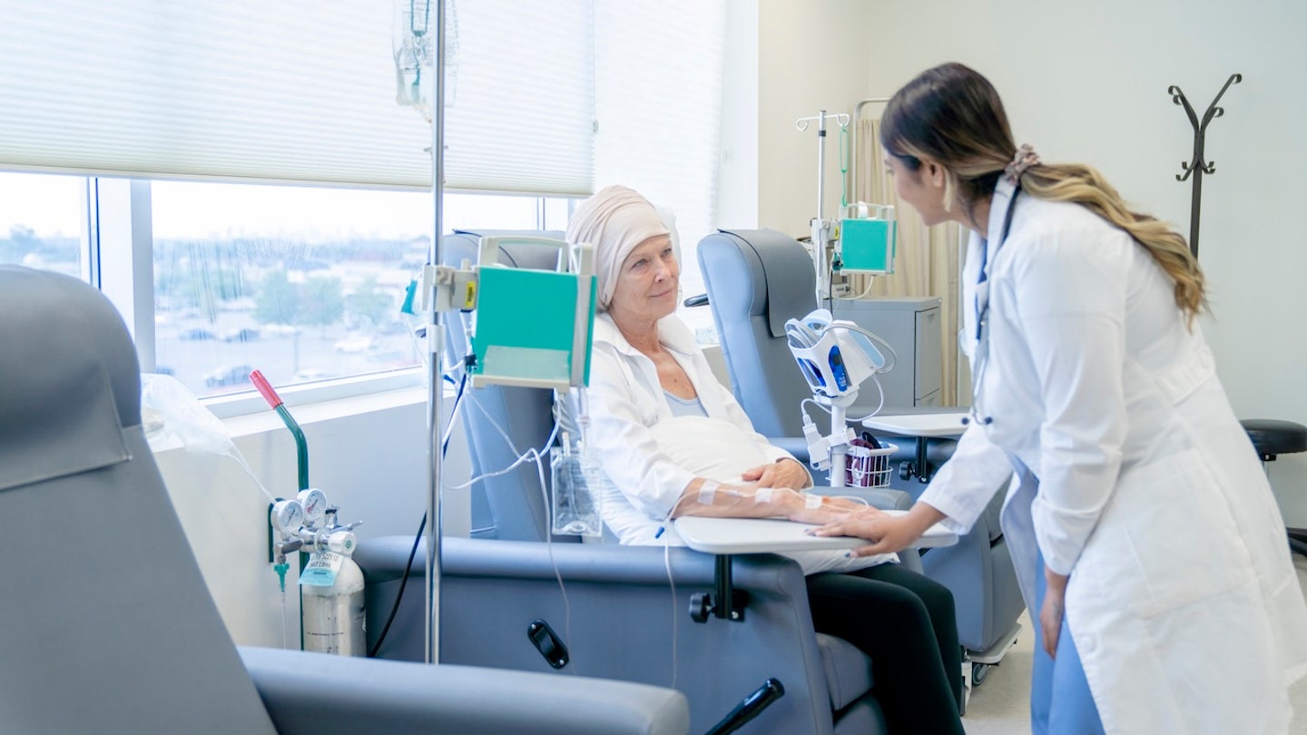 woman at chemo