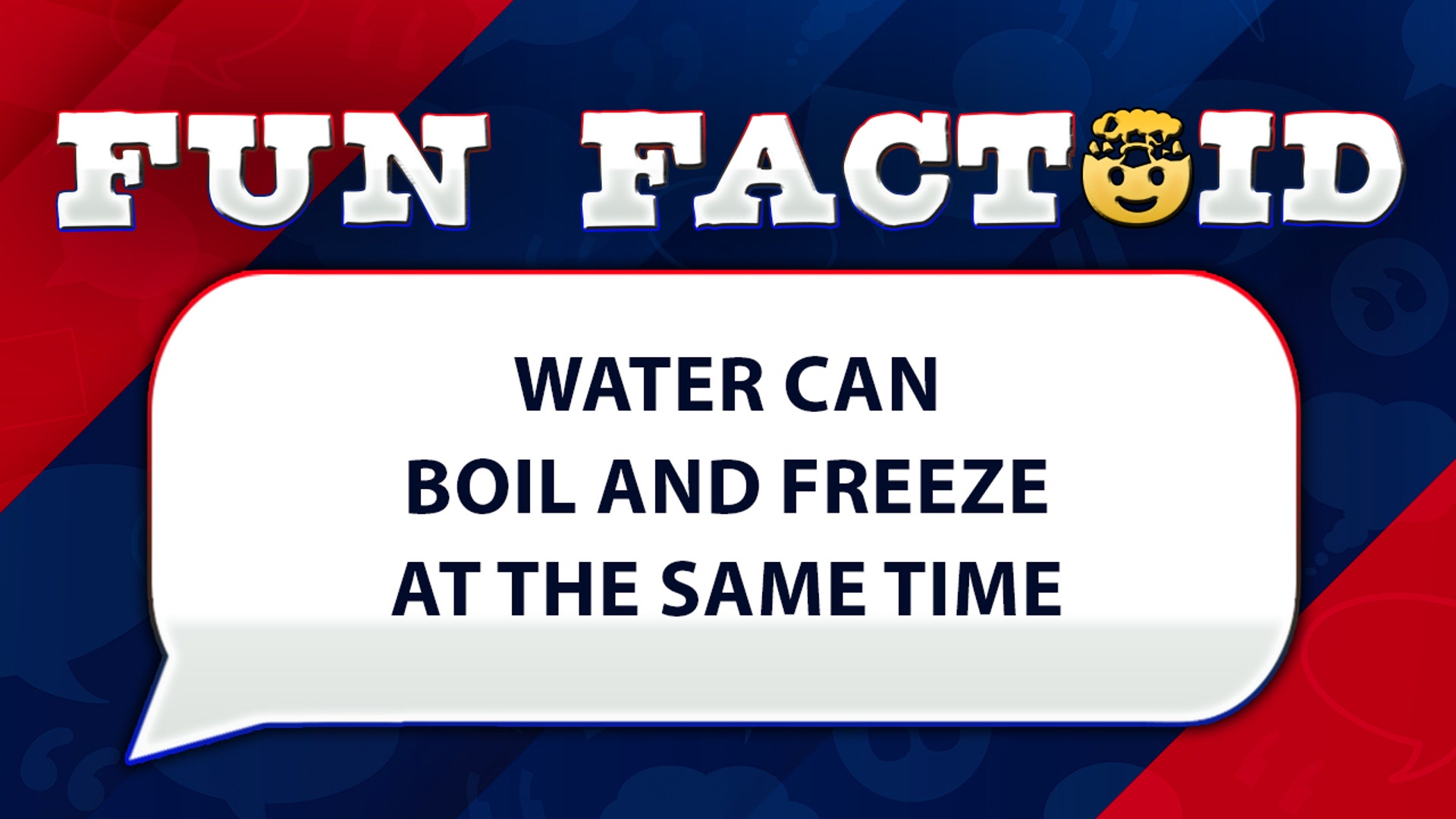 water can boil and freeze at the same time