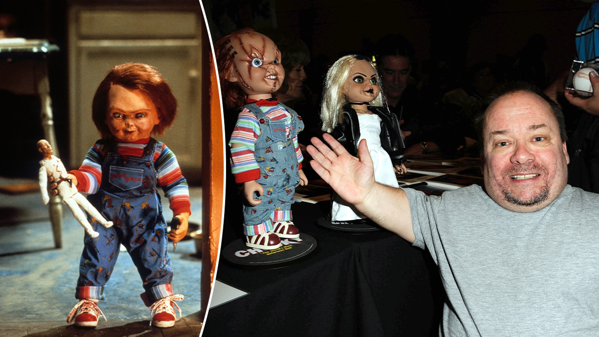 Ed Gale with the Chucky doll.