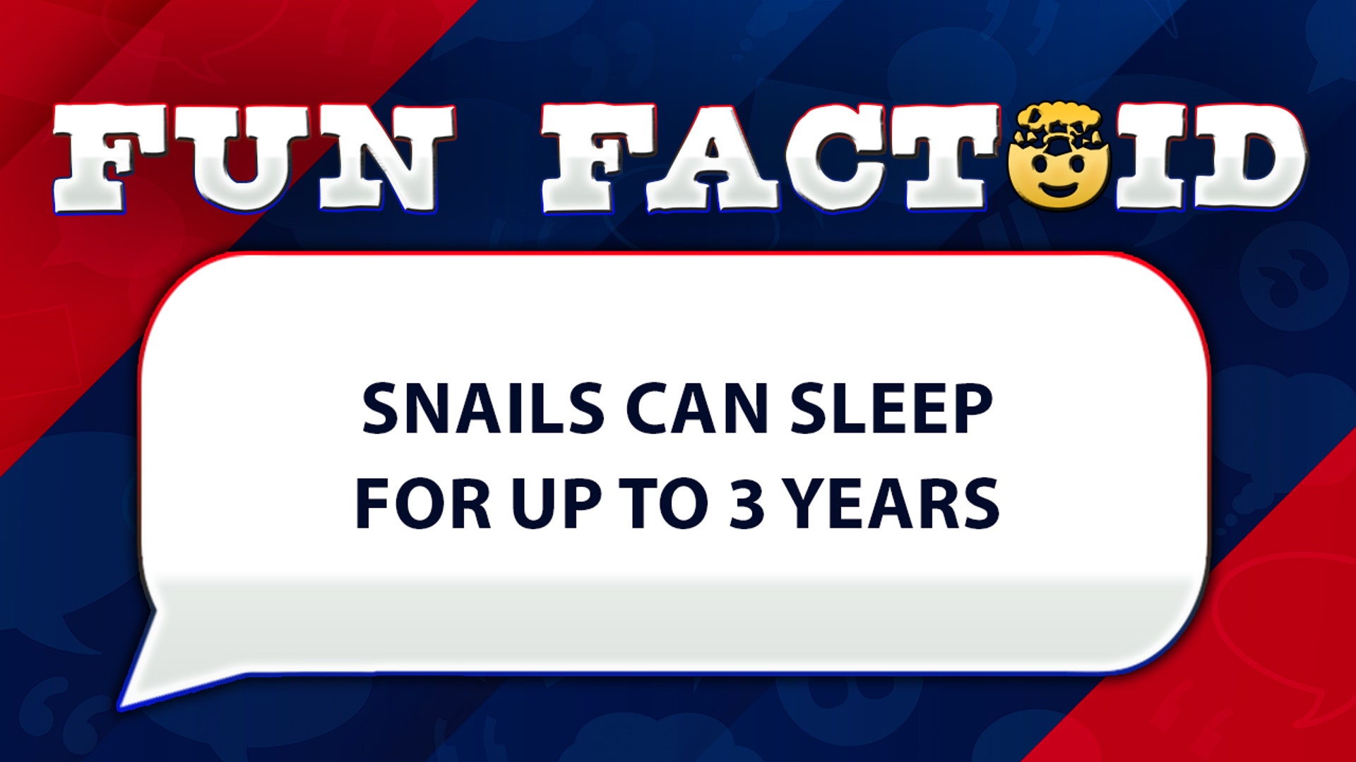 Snails can sleep for up to 3 years