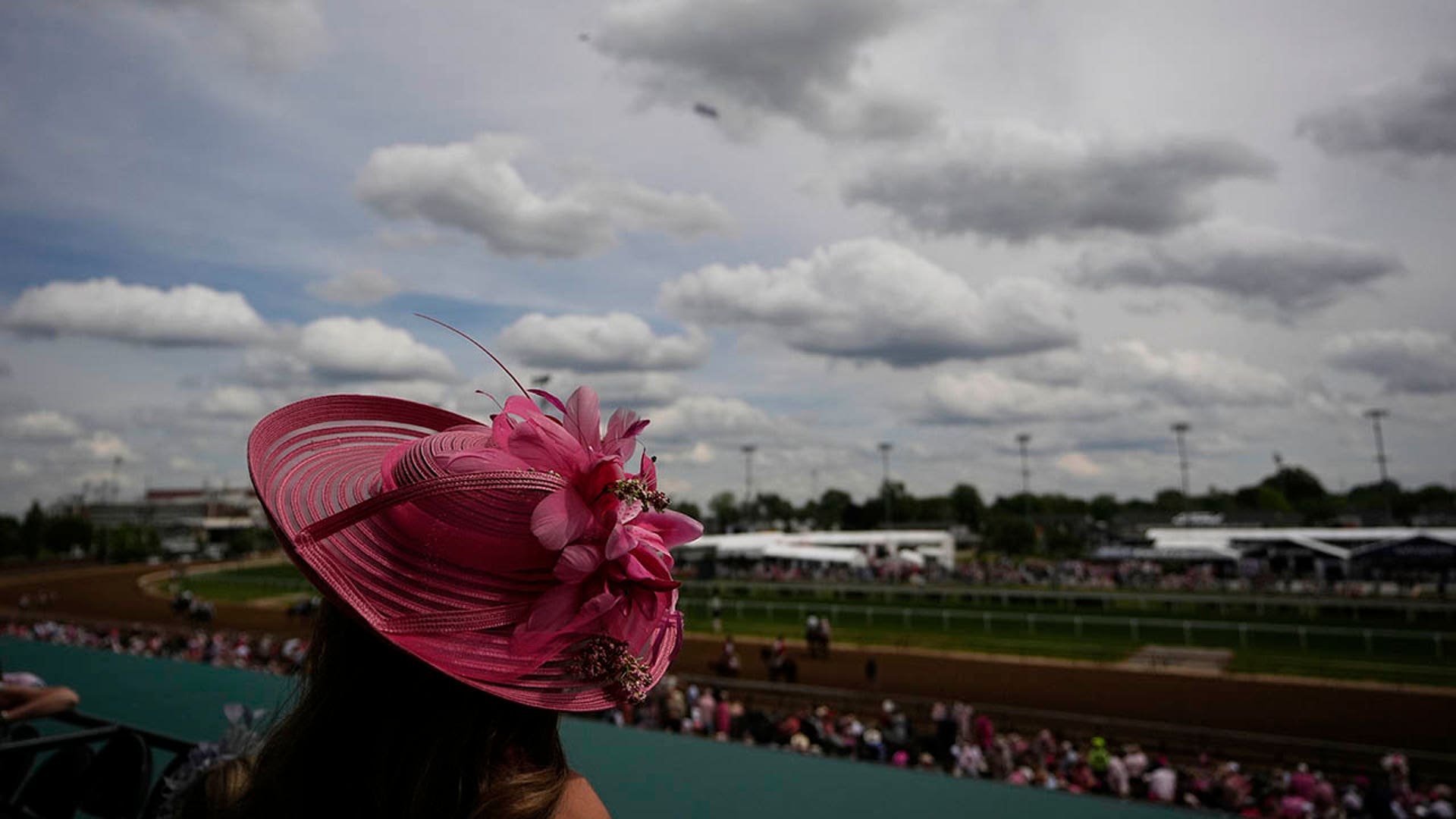 Race fan looks on