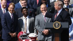 Nick Saban says former Alabama player 'pushed the red button' in Oval Office during Trump White House visit