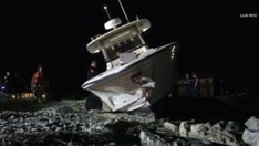 Sport fishing boat violently crashes into Meschutt Beach jetty, injuring four