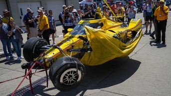 Disaster strikes at Indy 500 practice as driver hits wall hard, goes airborne - Fox News