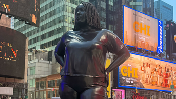 New 12-ft statue of overweight Black woman unveiled in 'takeover' of Times Square - Fox News