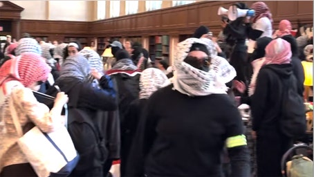 Columbia students describe ‘shocking’ library takeover after masked protesters chanted pro-Hamas slogans