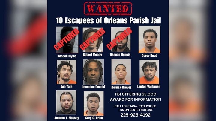 Urgent manhunt underway for 7 violent inmates who broke out of jail in major US city - Fox News