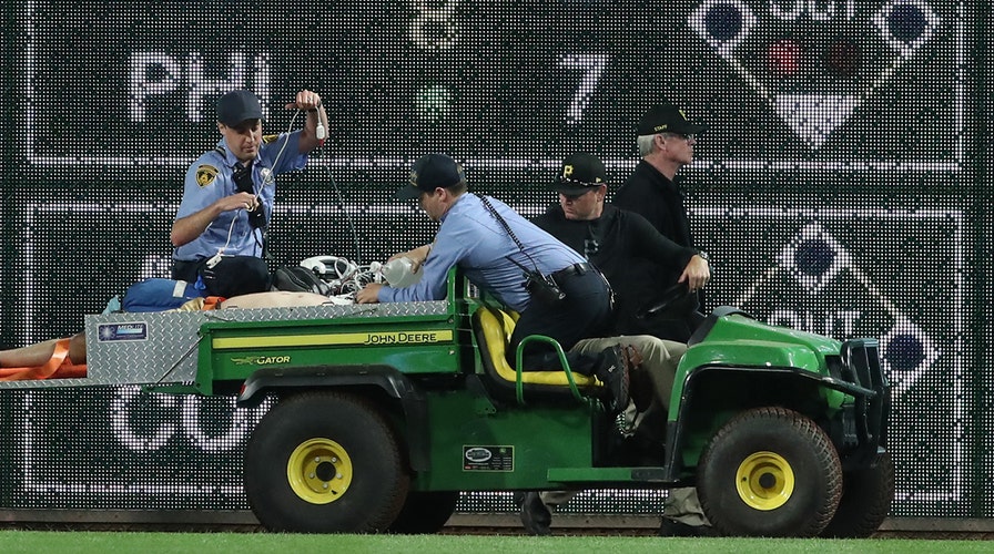 GRAPHIC VIDEO: Baseball fan falls plummets from stands to field at Pirates game