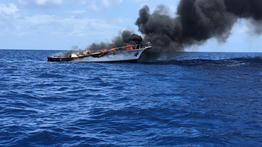 Vessel on fire