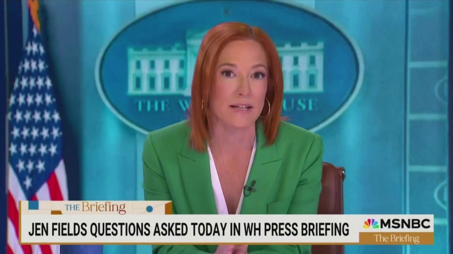 Jen Psaki holds mock press briefing trashing 'MAGA spin' on White House questions