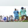 Fans dance