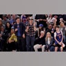 Jason Sudeikis watches the Knicks