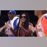 Lenny Kravitz on the sideline