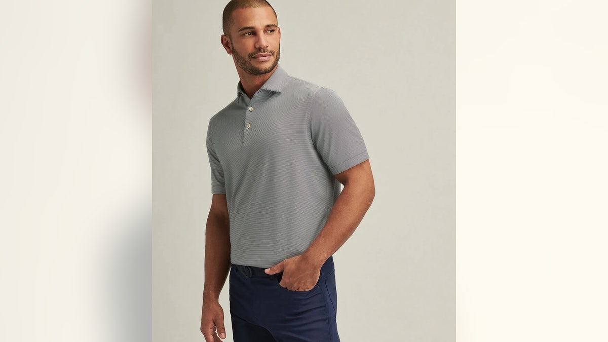 Comfort meets class with Peter Millar’s jersey polo that takes you from the office to the game.