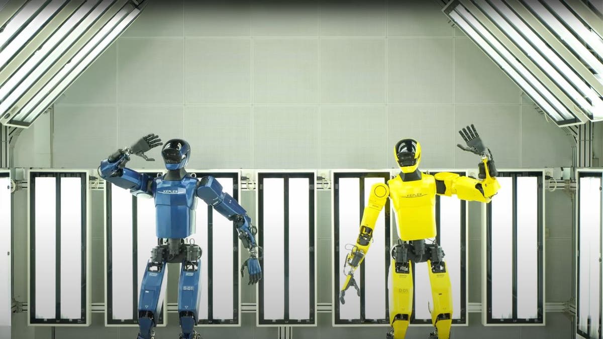 Humanoid robots at the SAIC-GM automotive plant in Shanghai
