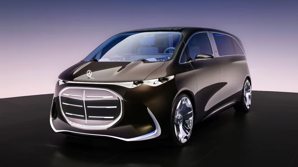 Luxury Mercedes electric van with 65-inch screen, 42 speakers