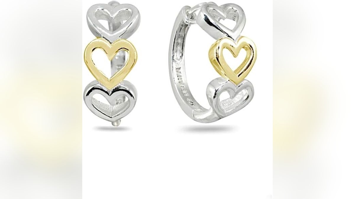 Made with sterling silver and gold-plated accents, these two-tone earrings pair well with all types of metals.