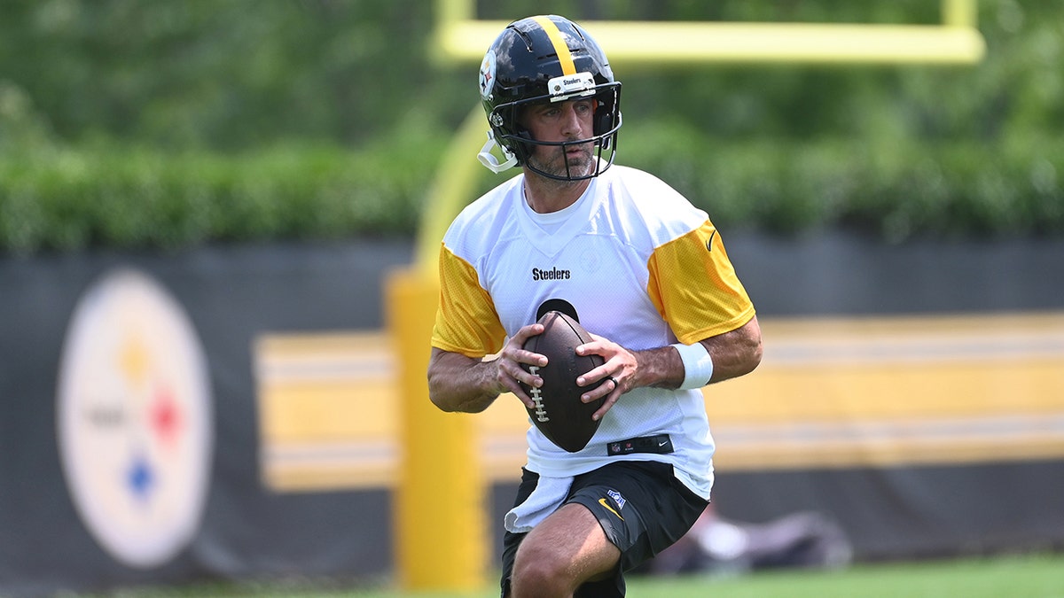 Aaron Rodgers in action