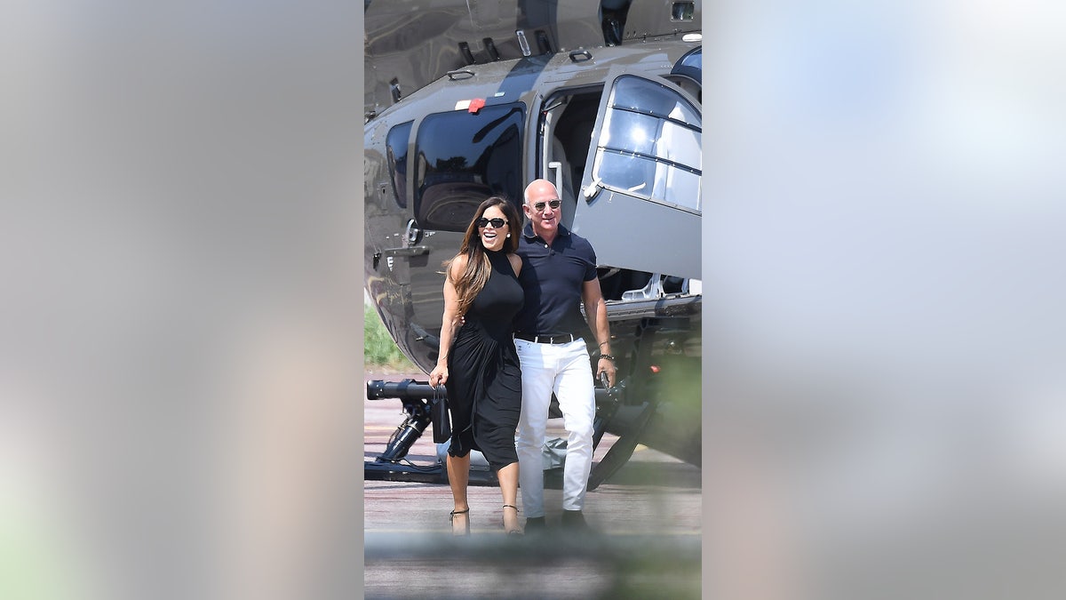 Lauren Sanchez and Jeff Bezos arrive in Venice, Italy