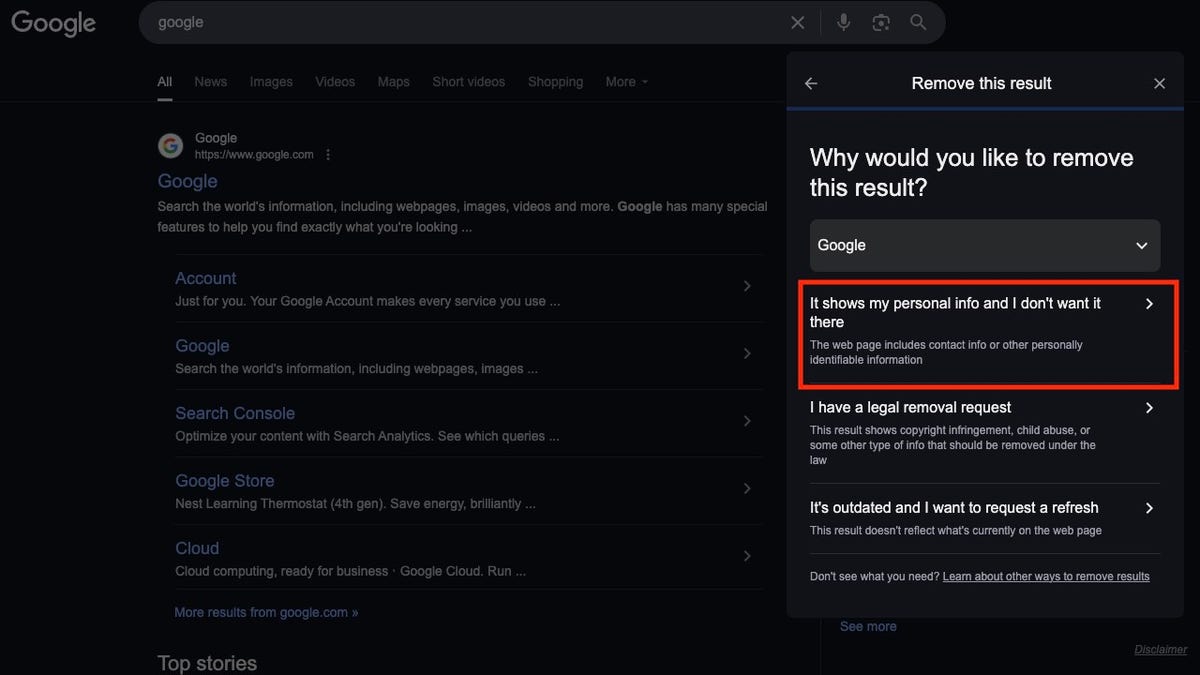 New Google tool makes removing personal information easier