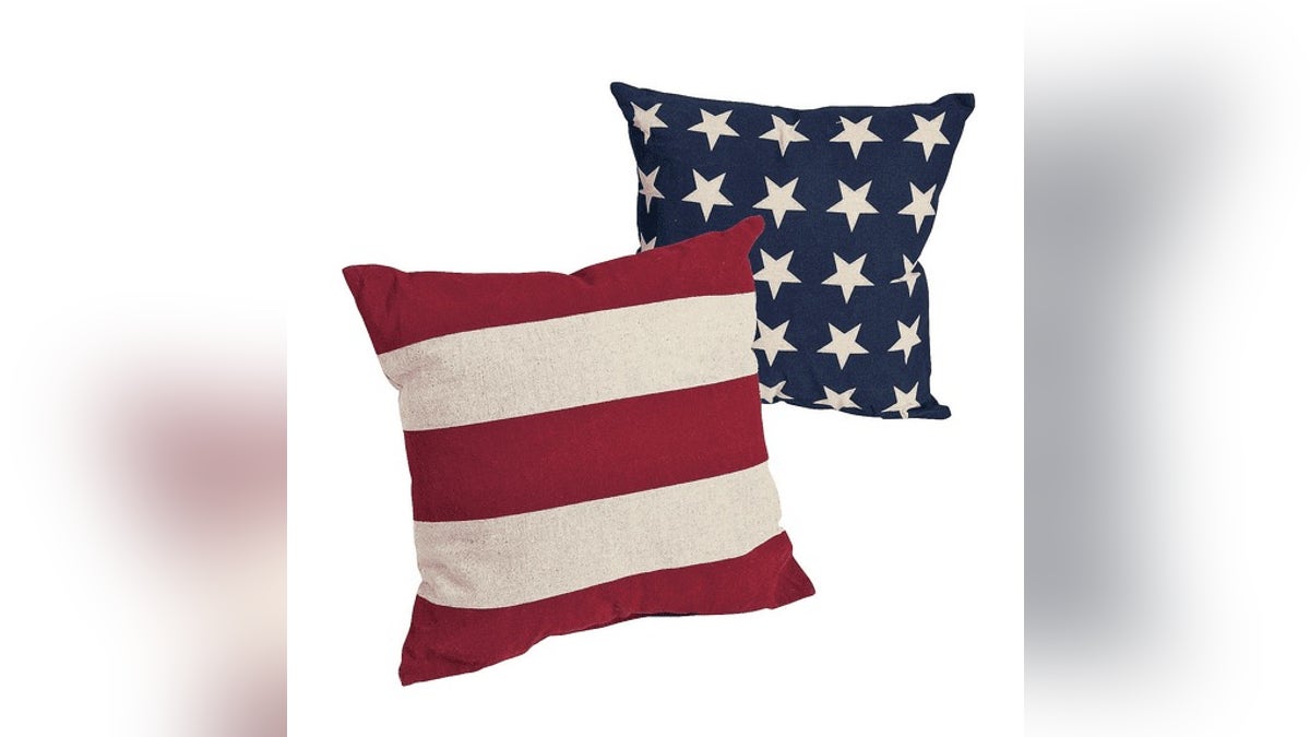 These throw pillows are a quick and easy way to add a dose of patriotism to your living space.