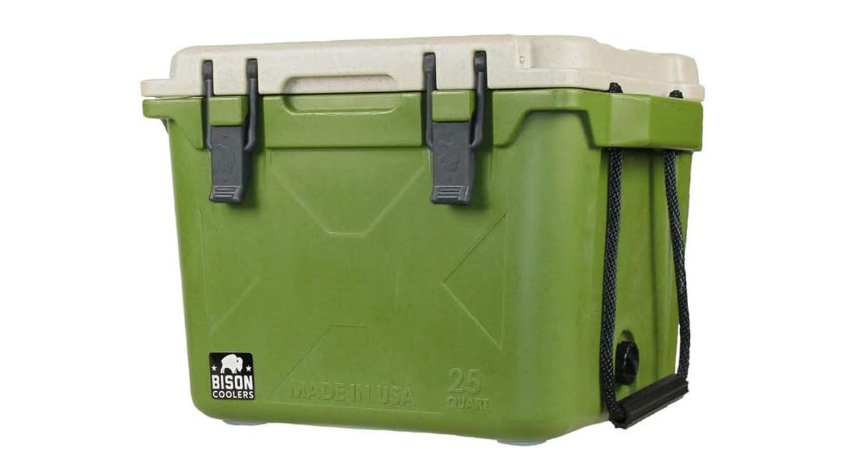 American-made Bison coolers are durable and lightweight.?