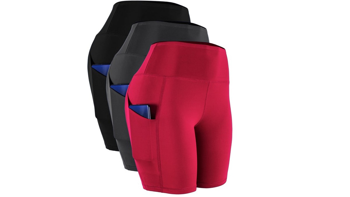 Stay comfortable with a three-pack of yoga pants.?