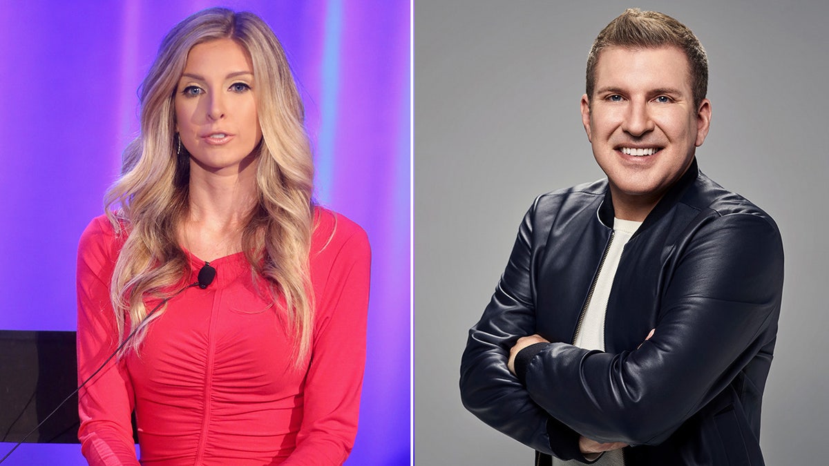 Split side-by-side photo of Lindsie Chrisley and Todd Chrisley