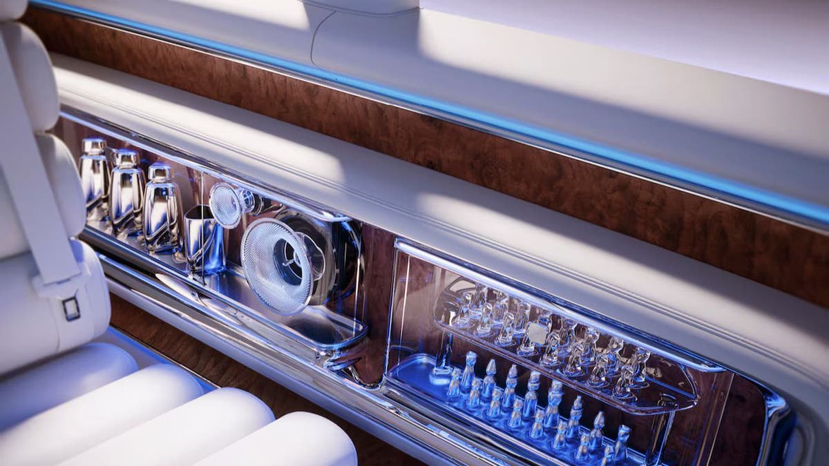 Luxury Mercedes electric van with 65-inch screen, 42 speakers