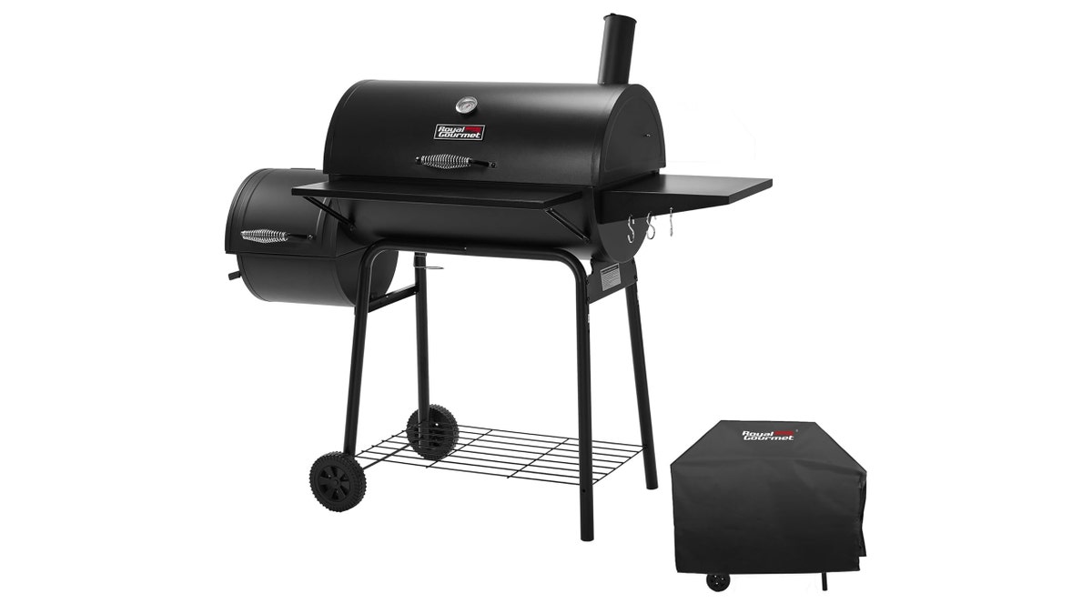 This charcoal grill has plenty of cooking space.